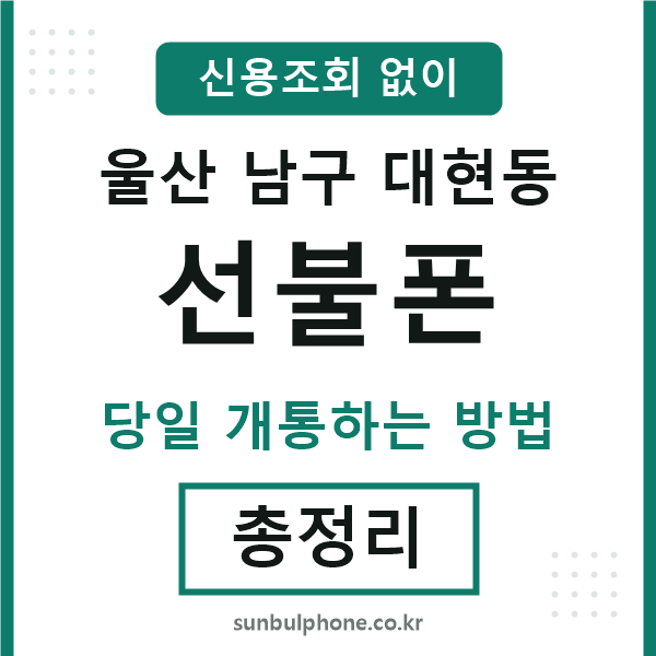 울산남구대현동선불폰