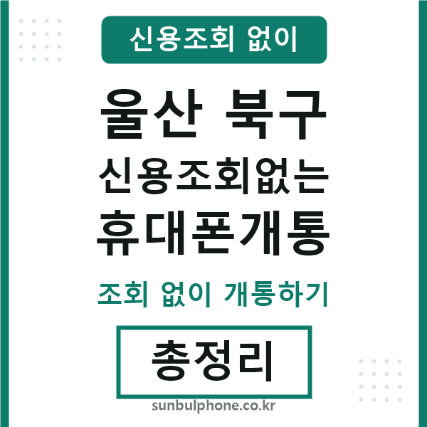 울산북구 신용조회없는 휴대폰개통