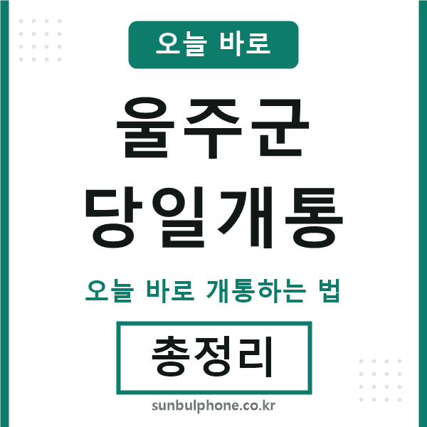 울주군 당일개통