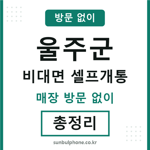 울주군 비대면 셀프개통