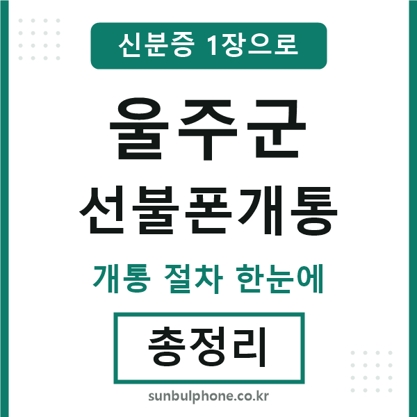 울주군 선불폰개통