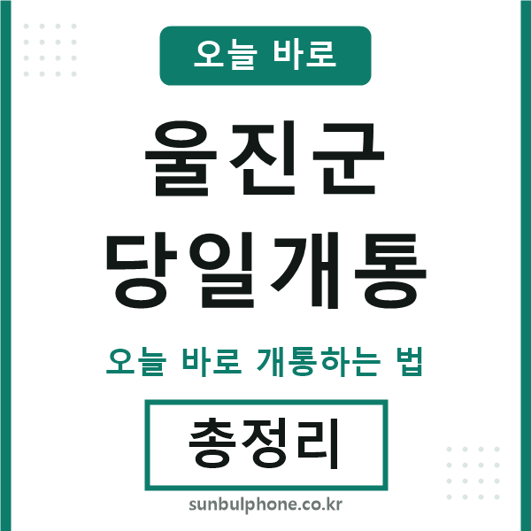 울진군 당일개통