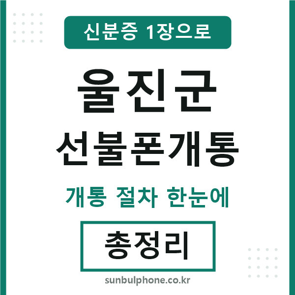 울진군 선불폰개통
