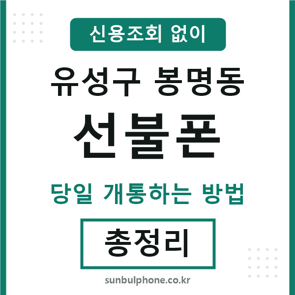 유성구봉명동선불폰