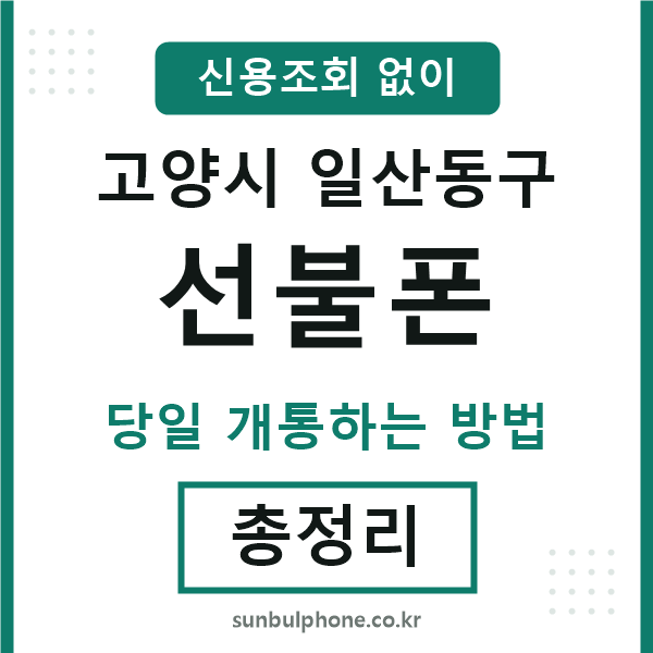 일산동구선불폰