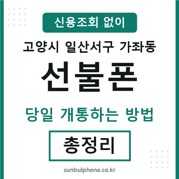 일산서구가좌동선불폰