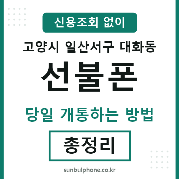 일산서구대화동선불폰