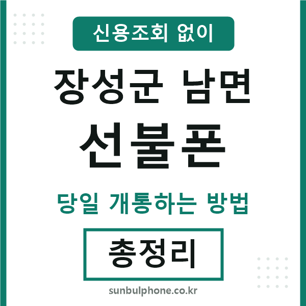 장성군남면선불폰