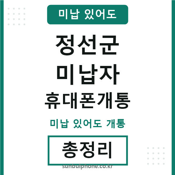 정선군 미납자 휴대폰개통