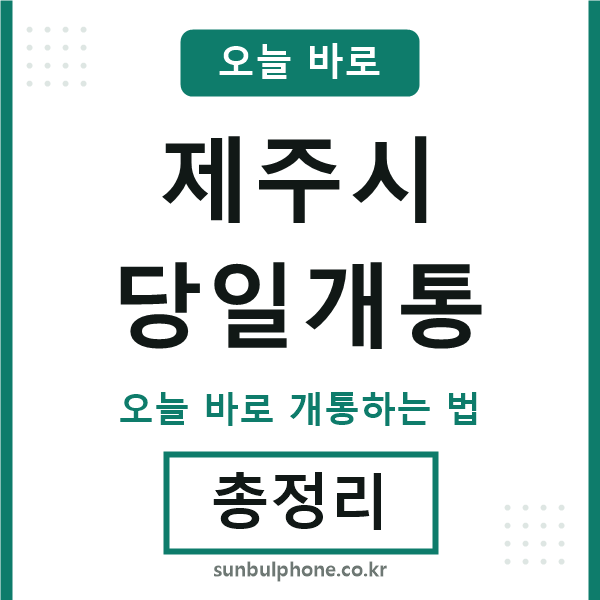 제주시 당일개통