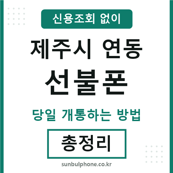 제주시연동선불폰