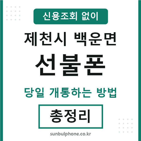 제천시백운면선불폰