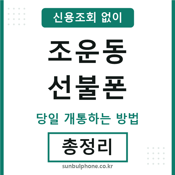 조운동선불폰