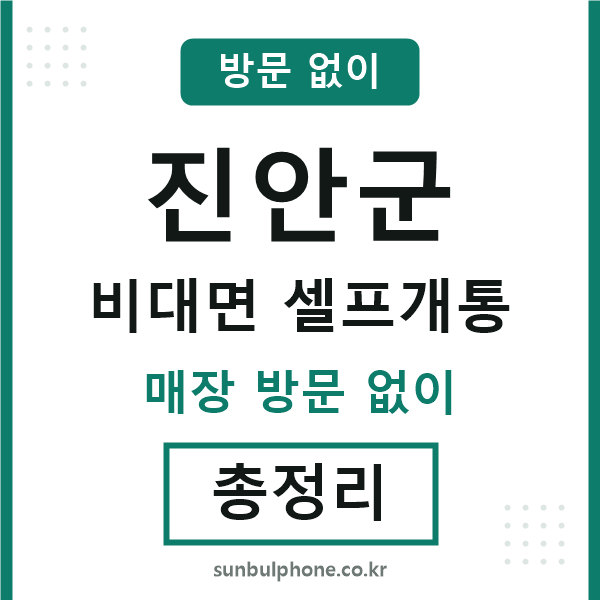 진안군 비대면 셀프개통