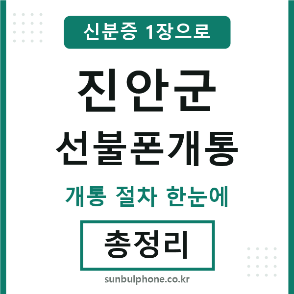 진안군 선불폰개통