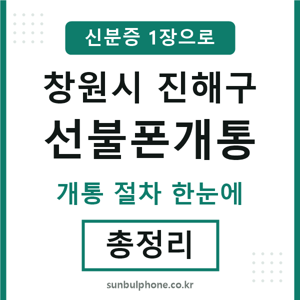 진해구 선불폰개통