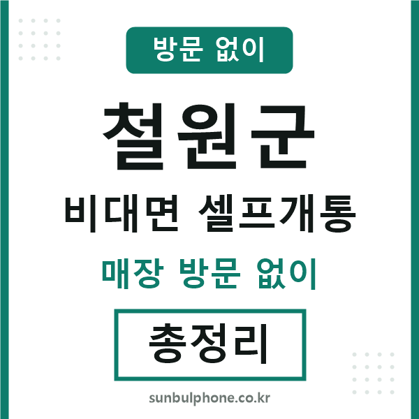 철원 비대면 셀프개통