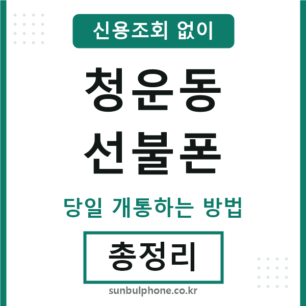 청운동선불폰