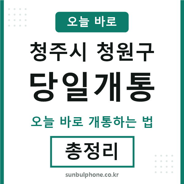 청원구 당일개통