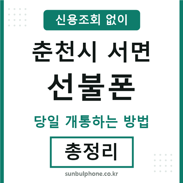 춘천시서면선불폰