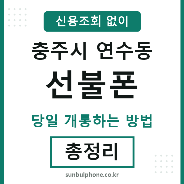 충주시연수동선불폰