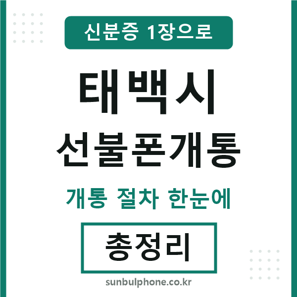태백 선불폰개통