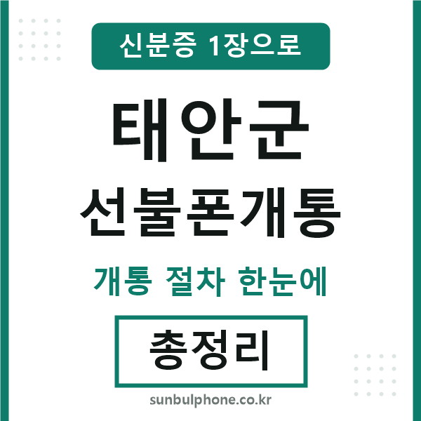 태안군 선불폰개통