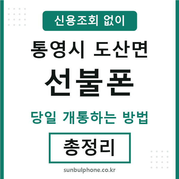 통영시도산면선불폰