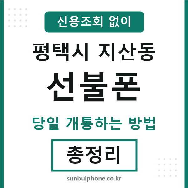 평택시지산동선불폰