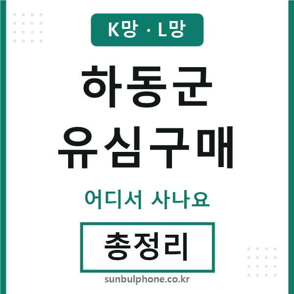 하동군 유심구매