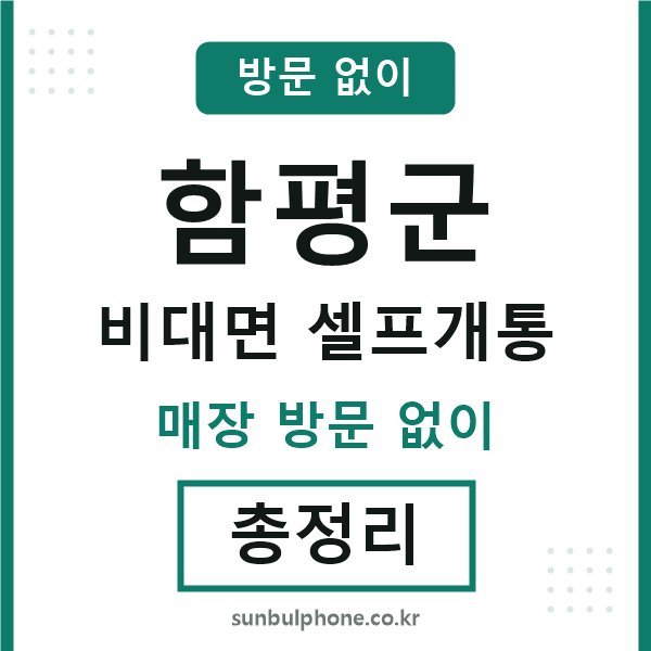 함평군 비대면 셀프개통