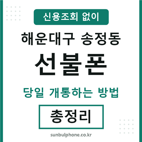 해운대구송정동선불폰