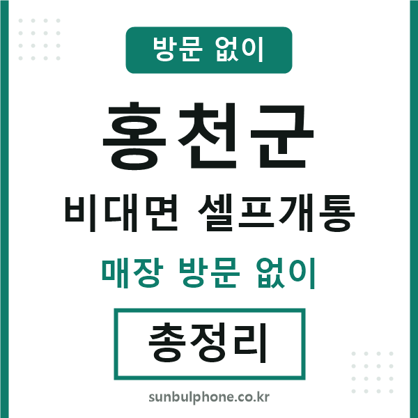 홍천군 비대면 셀프개통