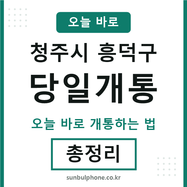 흥덕 당일개통